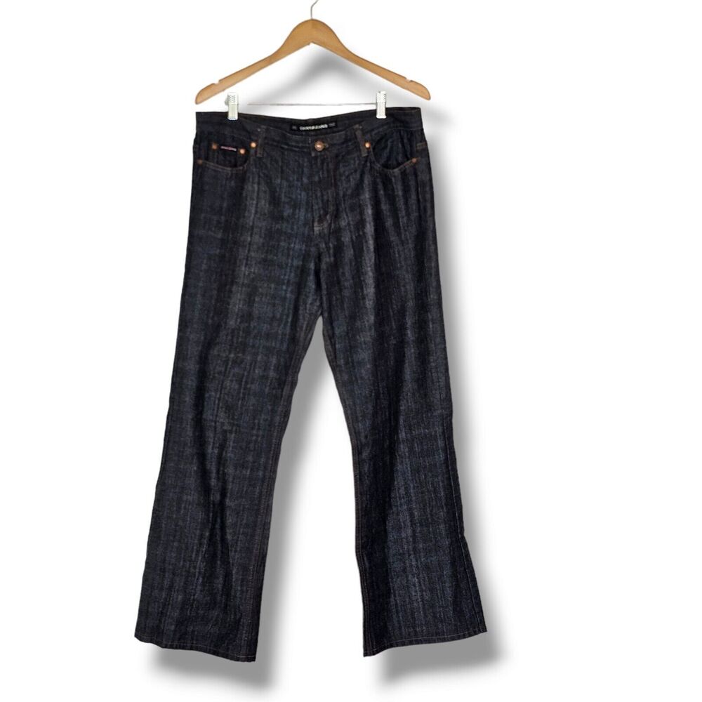 DKNY Jeans Womems Size 14 Dark Wash Denim Straight‎ Leg 100% Cotton